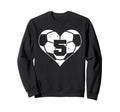 Soccer Number 5 Jersey Funny Soccer Sweatshirt - Trendy Graphic Men Women - T-Shirt, Sweatshirt, Hoodie