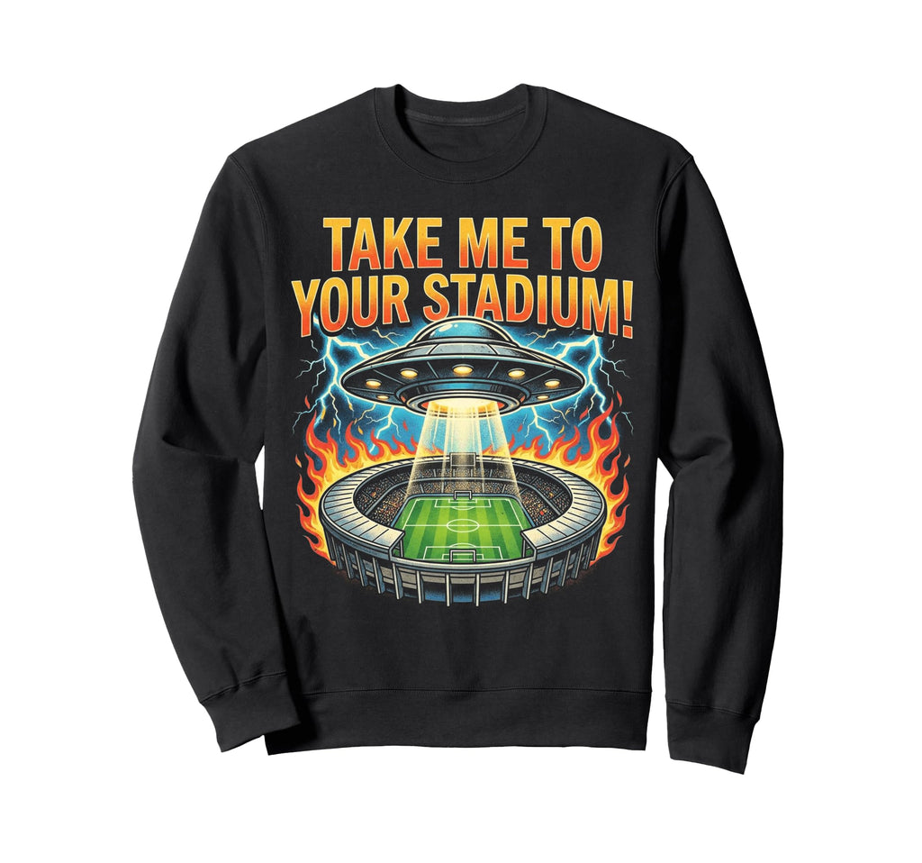 Funny Soccer Ufo Alien Sci Fi Football Sweatshirt - Minimalist Print Unisex - T-Shirt, Sweatshirt, Hoodie