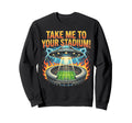 Funny Soccer Ufo Alien Sci Fi Football Sweatshirt - Minimalist Print Unisex - T-Shirt, Sweatshirt, Hoodie