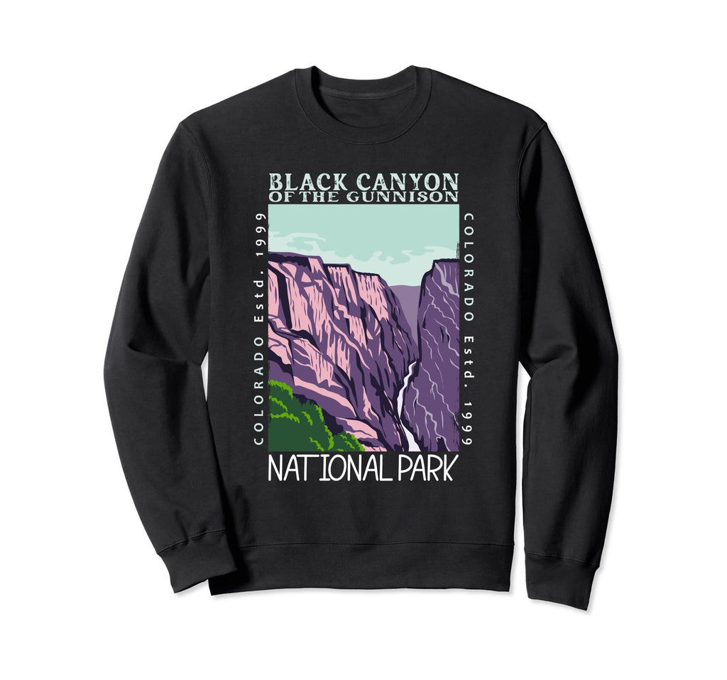 Black Canyon Gunnison National Park Sweatshirt - Custom Art Print Unisex - T-Shirt, Sweatshirt, Hoodie
