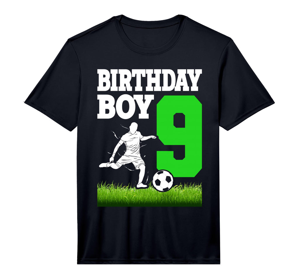 Soccer Birthday Party 9 Year Old T-Shirt - Casual Everyday Wear Men Women - T-Shirt, Sweatshirt, Hoodie