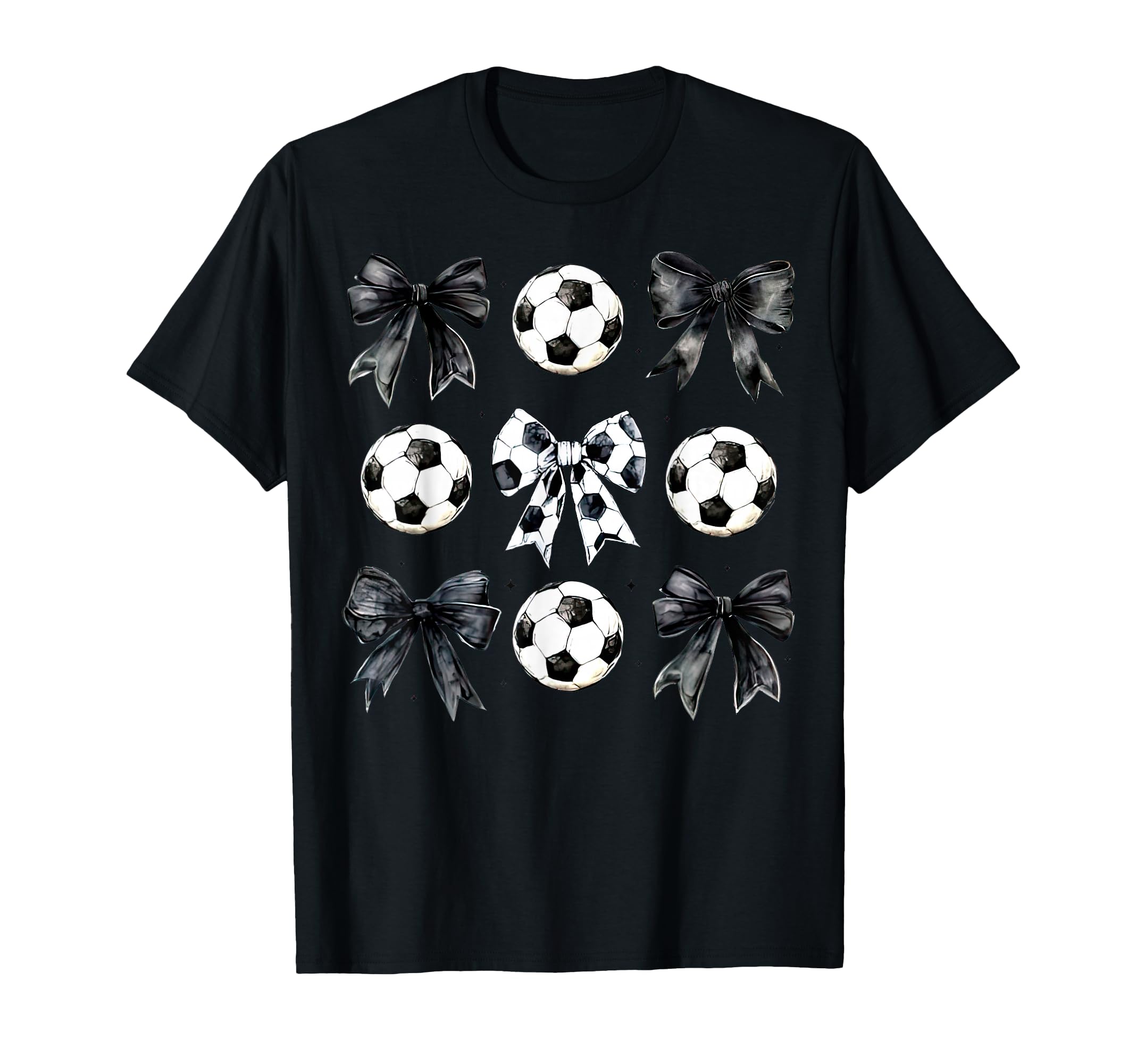 Soccer Bow Game Day Mama Soccer Mothers T-Shirt - Custom Art Print Unisex - T-Shirt, Sweatshirt, Hoodie