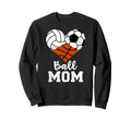 Ball Mom Funny Volleyball Soccer Sweatshirt - Custom Art Print Men Women - T-Shirt, Sweatshirt, Hoodie