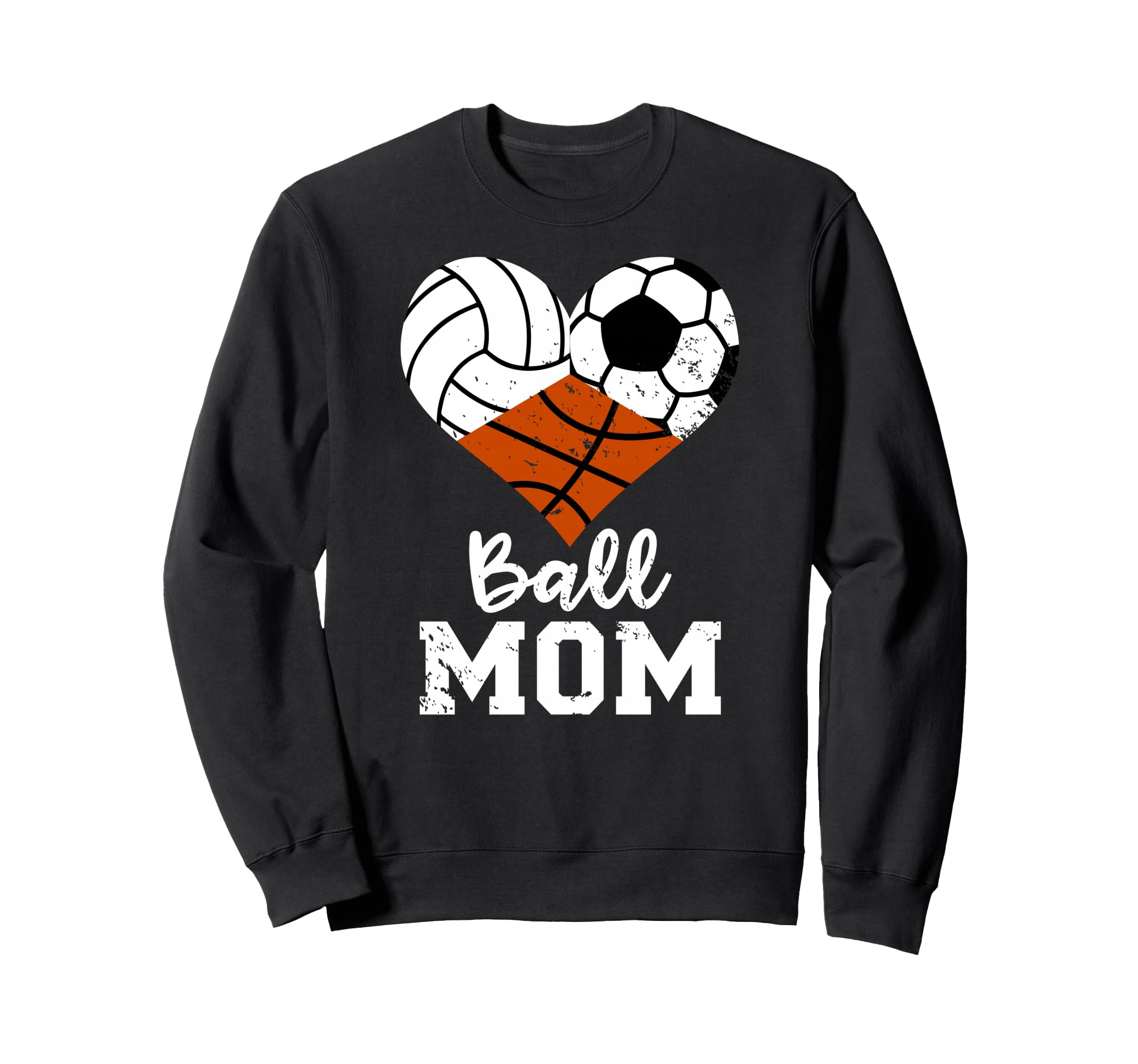 Ball Mom Funny Volleyball Soccer Sweatshirt - Custom Art Print Men Women - T-Shirt, Sweatshirt, Hoodie