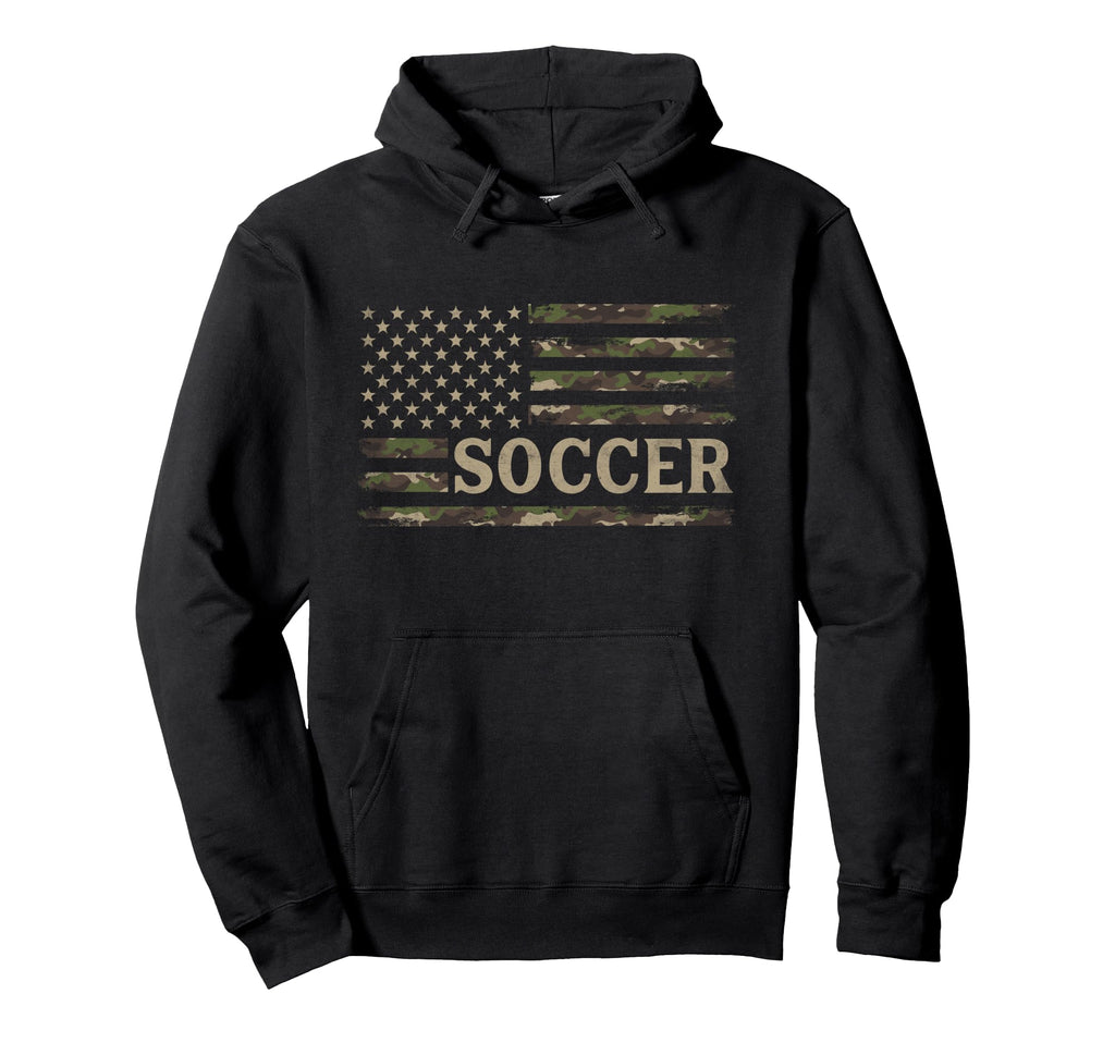 Camo Soccer Camourflage Usa Flag Hoodie - Custom Art Print for Adults - T-Shirt, Sweatshirt, Hoodie