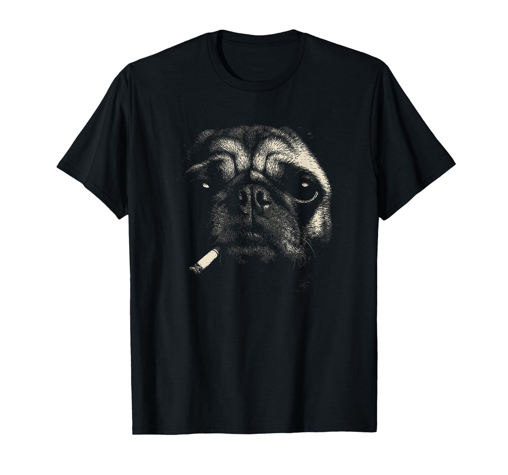 Funny Pug Smoking Dog Cigarette Meme T-Shirt - Unique Graphic for Adults - T-Shirt, Sweatshirt, Hoodie