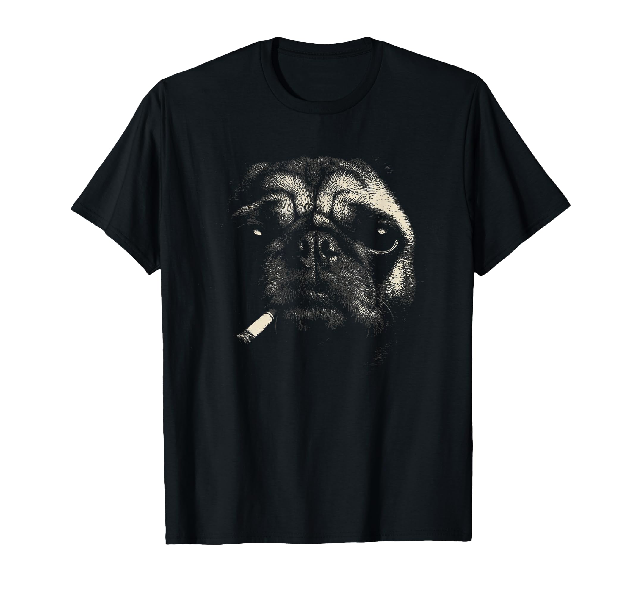 Funny Pug Smoking Dog Cigarette Meme T-Shirt - Unique Graphic for Adults - T-Shirt, Sweatshirt, Hoodie