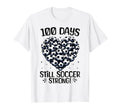 100 Days School Soccer Heart Love T-Shirt - Casual Everyday Wear Unisex - T-Shirt, Sweatshirt, Hoodie