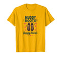 Muddy Boots Happy Hearts Soccer Mom T-Shirt - Novelty Apparel Unisex - T-Shirt, Sweatshirt, Hoodie