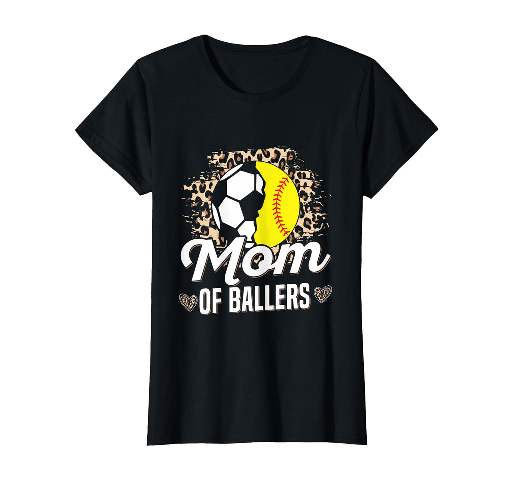 Mom Ballers Mom Softball And Soccer T-Shirt - Aesthetic Graphic Men Women - T-Shirt, Sweatshirt, Hoodie