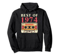 Best 1974 Cassette Tape 49 Years Old Hoodie - Graphic Print Men Women - T-Shirt, Sweatshirt, Hoodie
