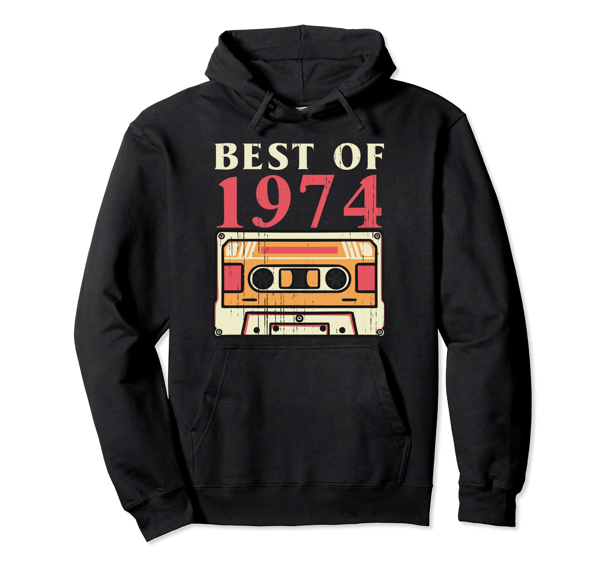 Best 1974 Cassette Tape 49 Years Old Hoodie - Graphic Print Men Women - T-Shirt, Sweatshirt, Hoodie