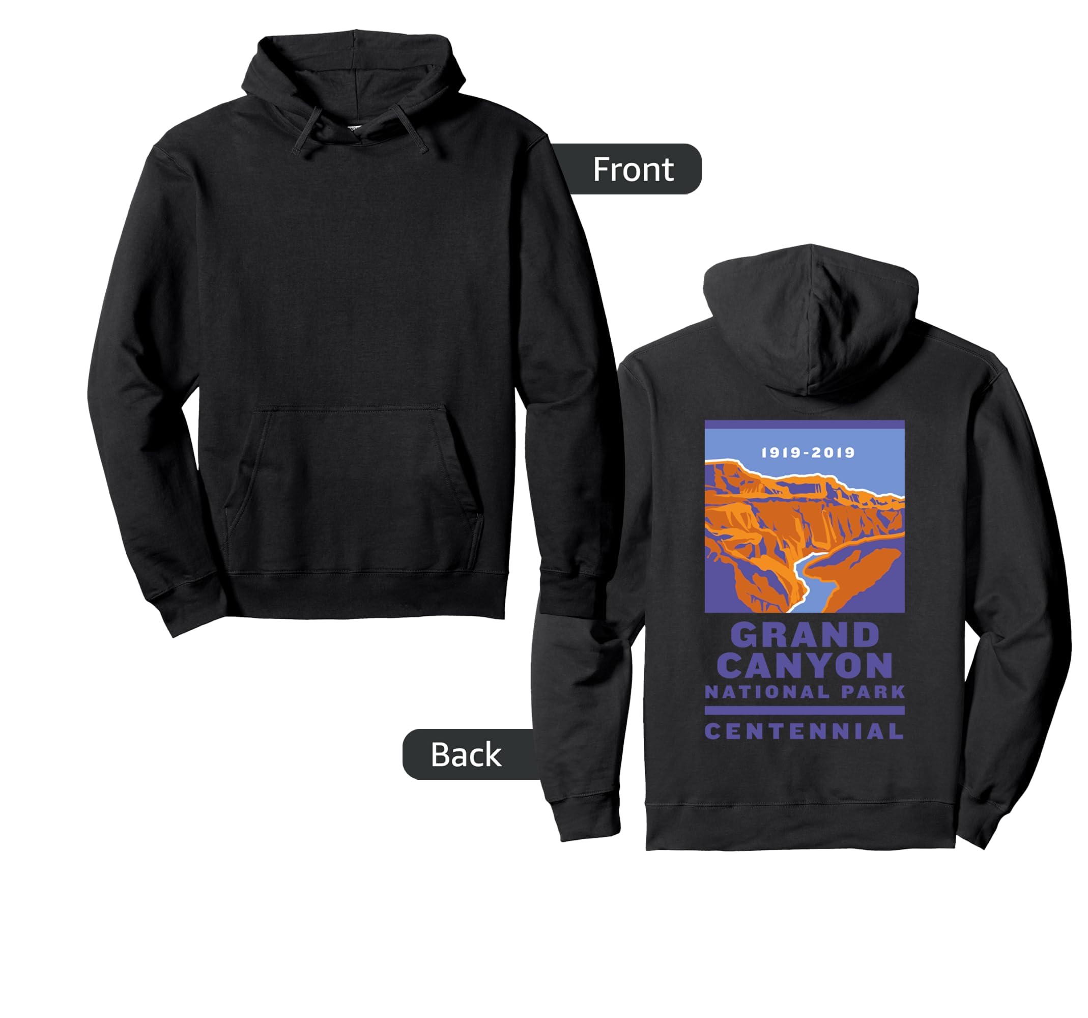 Grand Canyon National Park Centennial Hoodie - Graphic Print for Adults - T-Shirt, Sweatshirt, Hoodie