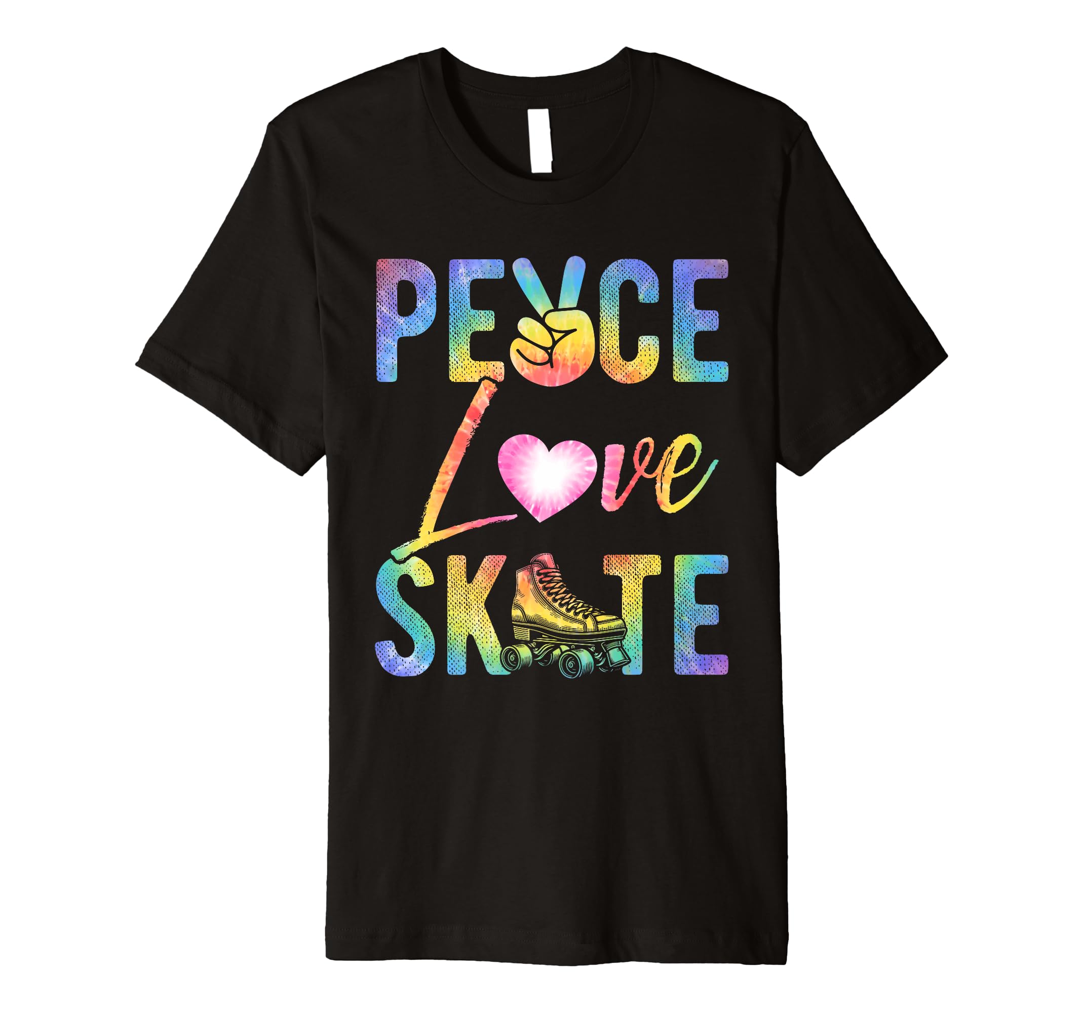 Peace Love Skate Roller Skating Peace T-Shirt - Graphic Print for Adults - T-Shirt, Sweatshirt, Hoodie