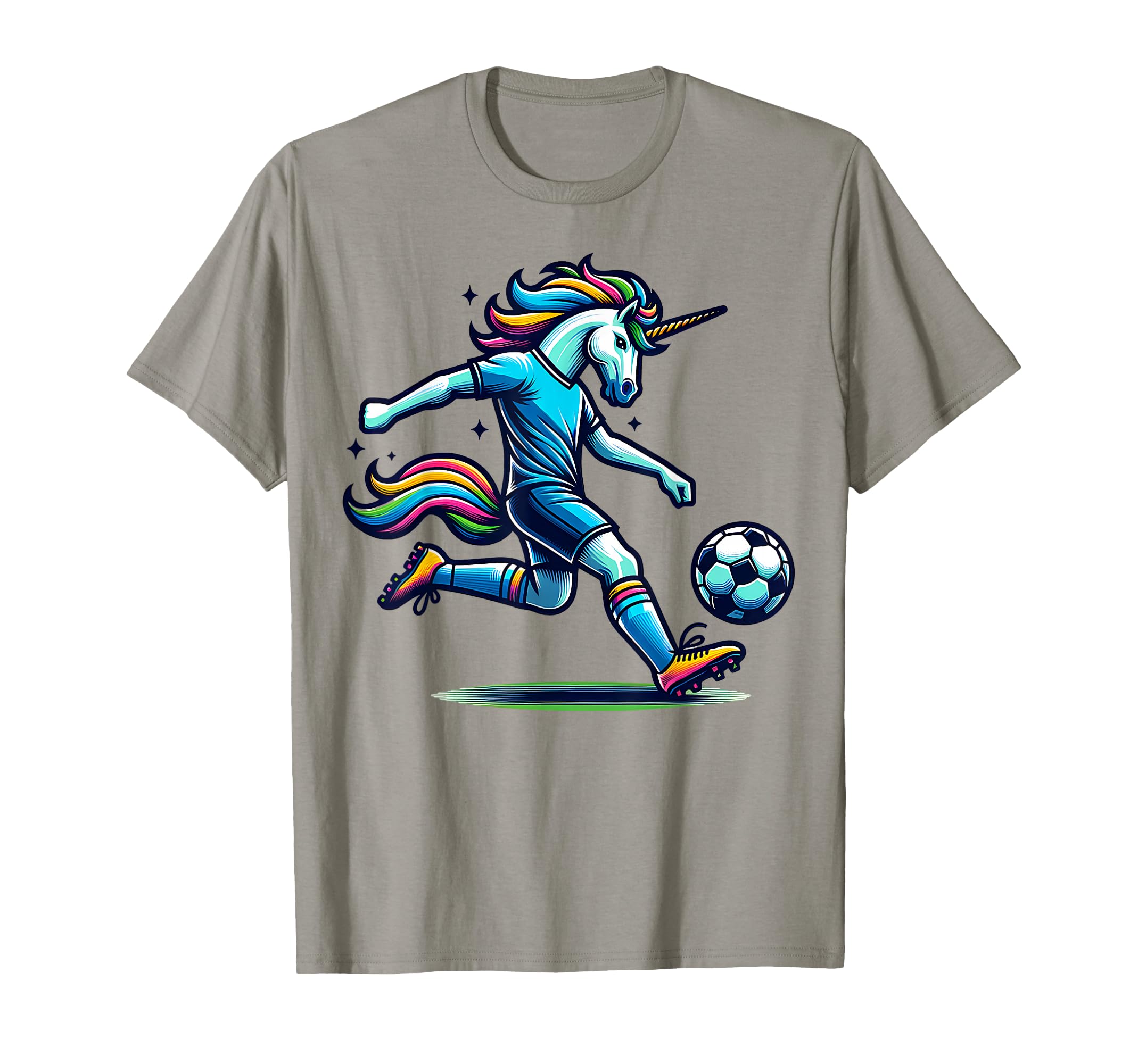 Footballer Unicorn Fans Soccer Team T-Shirt - Streetwear Style for Adults - T-Shirt, Sweatshirt, Hoodie