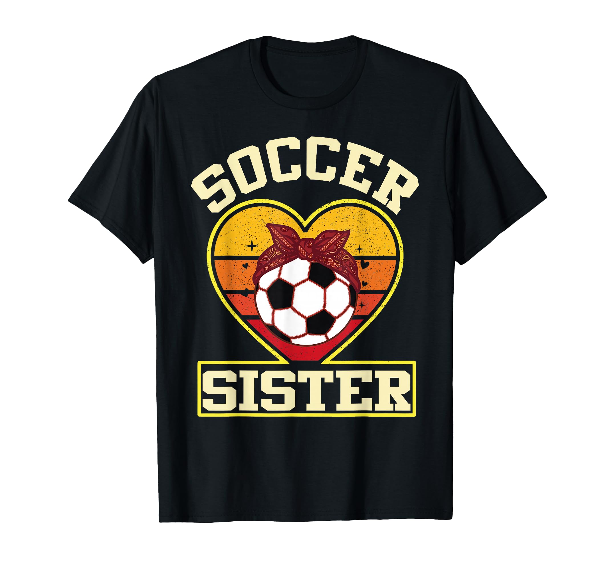 Soccer Sister Sunset Heart Bow T-Shirt - Casual Everyday Wear Men Women - T-Shirt, Sweatshirt, Hoodie