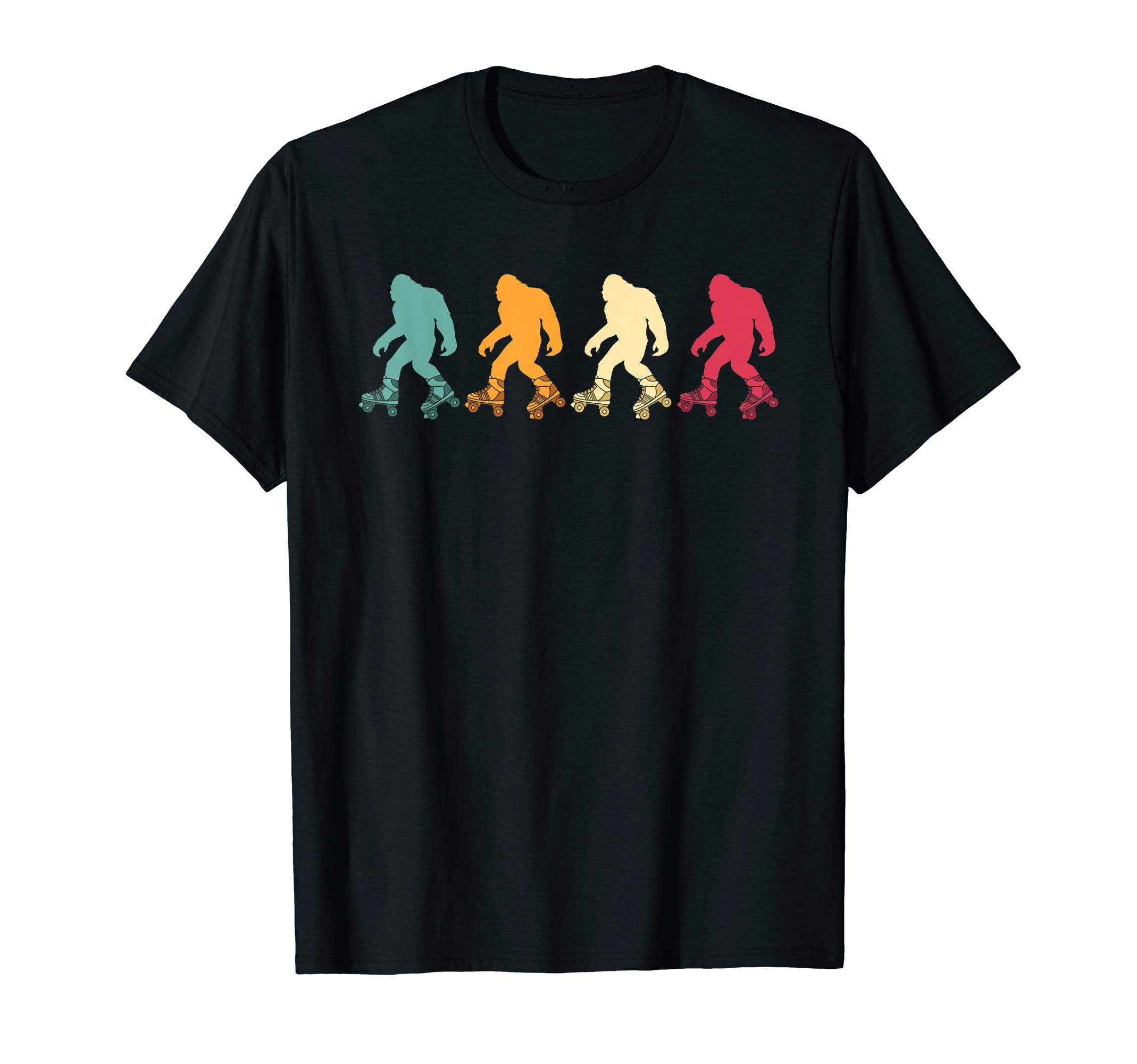 Bigfoot Sasquatch Silhouette Roller T-Shirt - Custom Art Print Unisex - T-Shirt, Sweatshirt, Hoodie