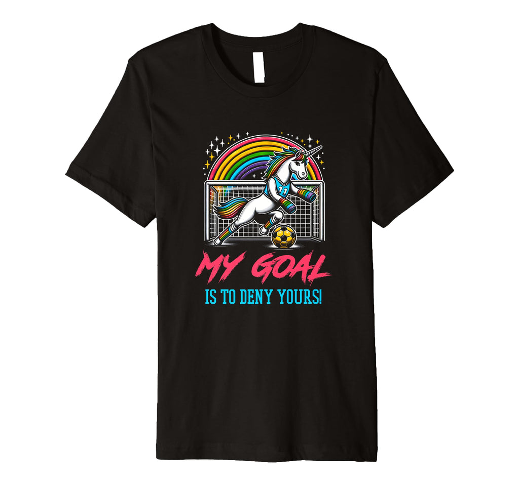 Soccer Goalie Keeper Unicorn T-Shirt - Trendy Graphic for Adults - T-Shirt, Sweatshirt, Hoodie