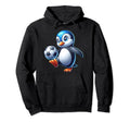 Penguin Bird Soccer Ball Champion Fan Hoodie - Streetwear Style for Adults - T-Shirt, Sweatshirt, Hoodie