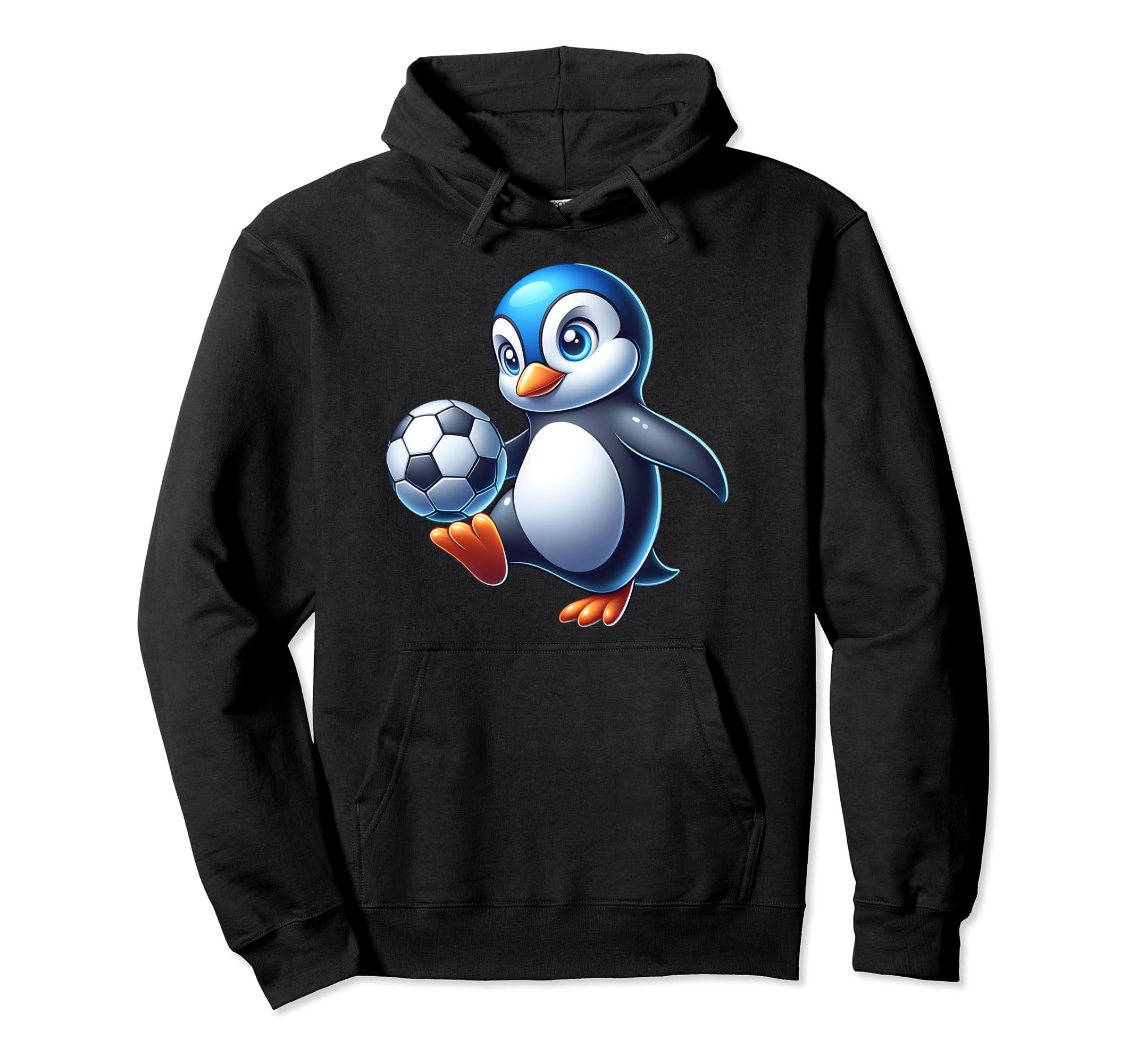 Penguin Bird Soccer Ball Champion Fan Hoodie - Streetwear Style for Adults - T-Shirt, Sweatshirt, Hoodie