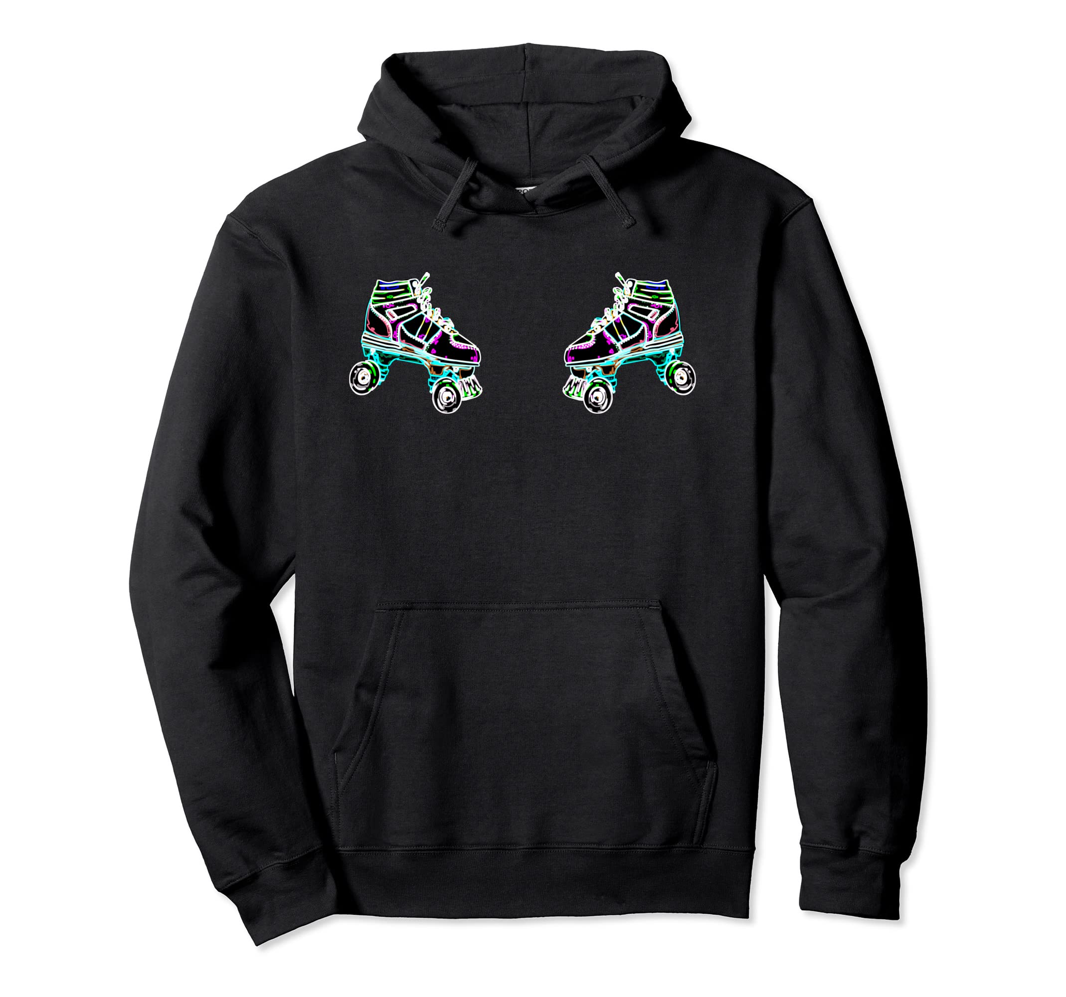 80S Rollerskates Boobs Rollergirl Quad Hoodie - Trendy Graphic Unisex - T-Shirt, Sweatshirt, Hoodie