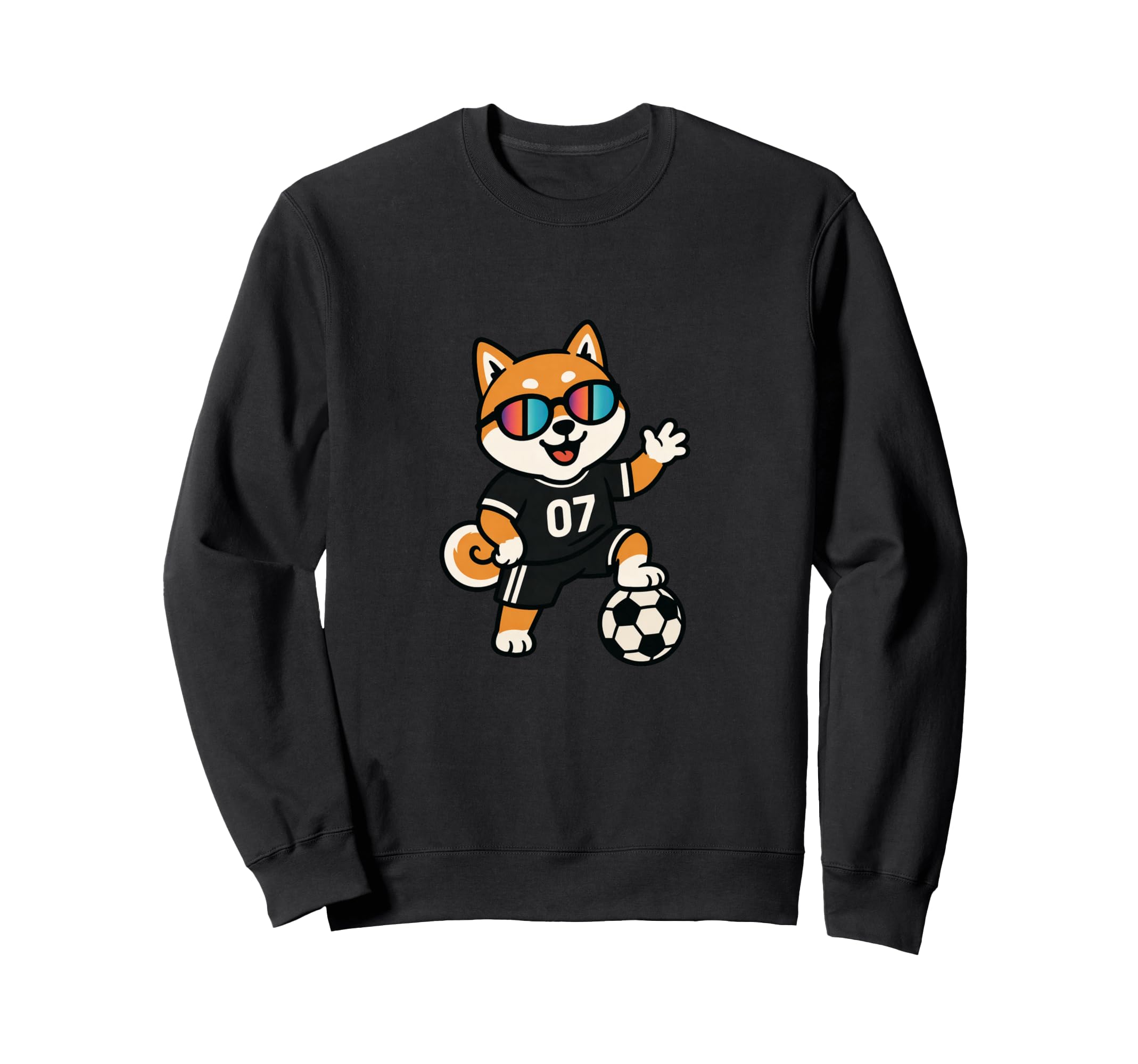 Funny Football Cartoon Puppy Soccer Sweatshirt - Streetwear Style Unisex - T-Shirt, Sweatshirt, Hoodie