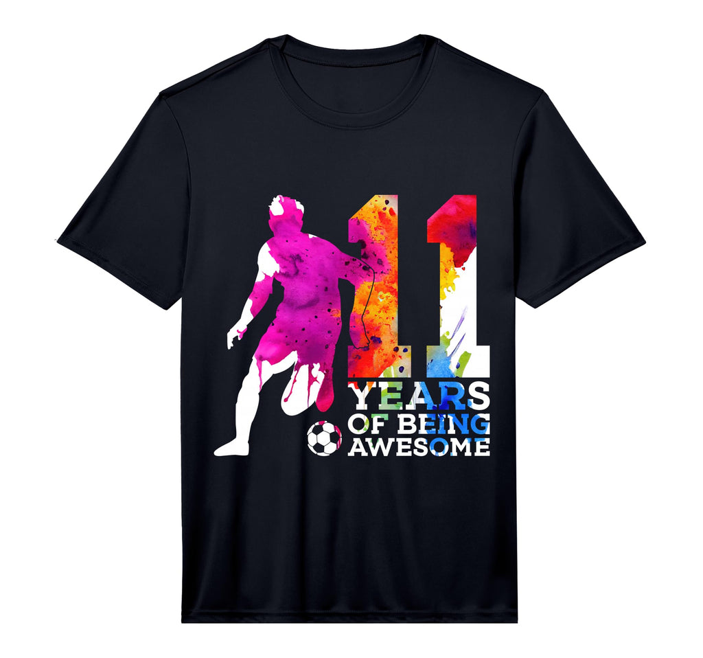 11 Years Being Awesome Soccer 11Th T-Shirt - Custom Art Print Unisex - T-Shirt, Sweatshirt, Hoodie