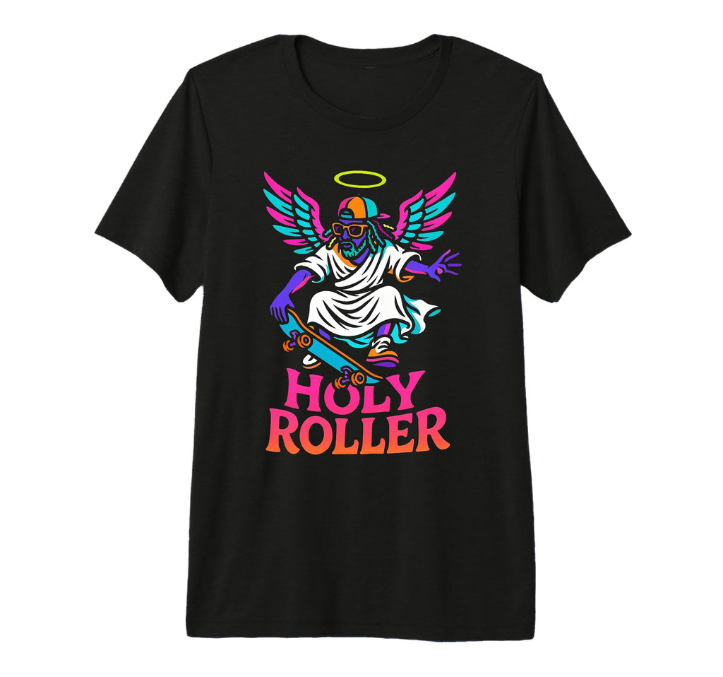 Holy Roller Skateboarding Jesus T-Shirt - Trendy Graphic for Adults - T-Shirt, Sweatshirt, Hoodie