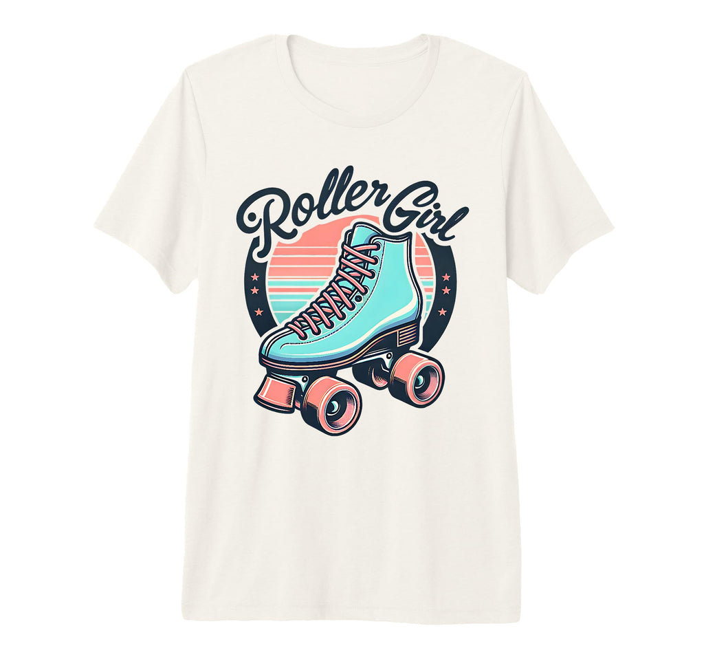 Roller 80S 90S Skates Skating Tri Blend T-Shirt - Unique Graphic for Adults - T-Shirt, Sweatshirt, Hoodie
