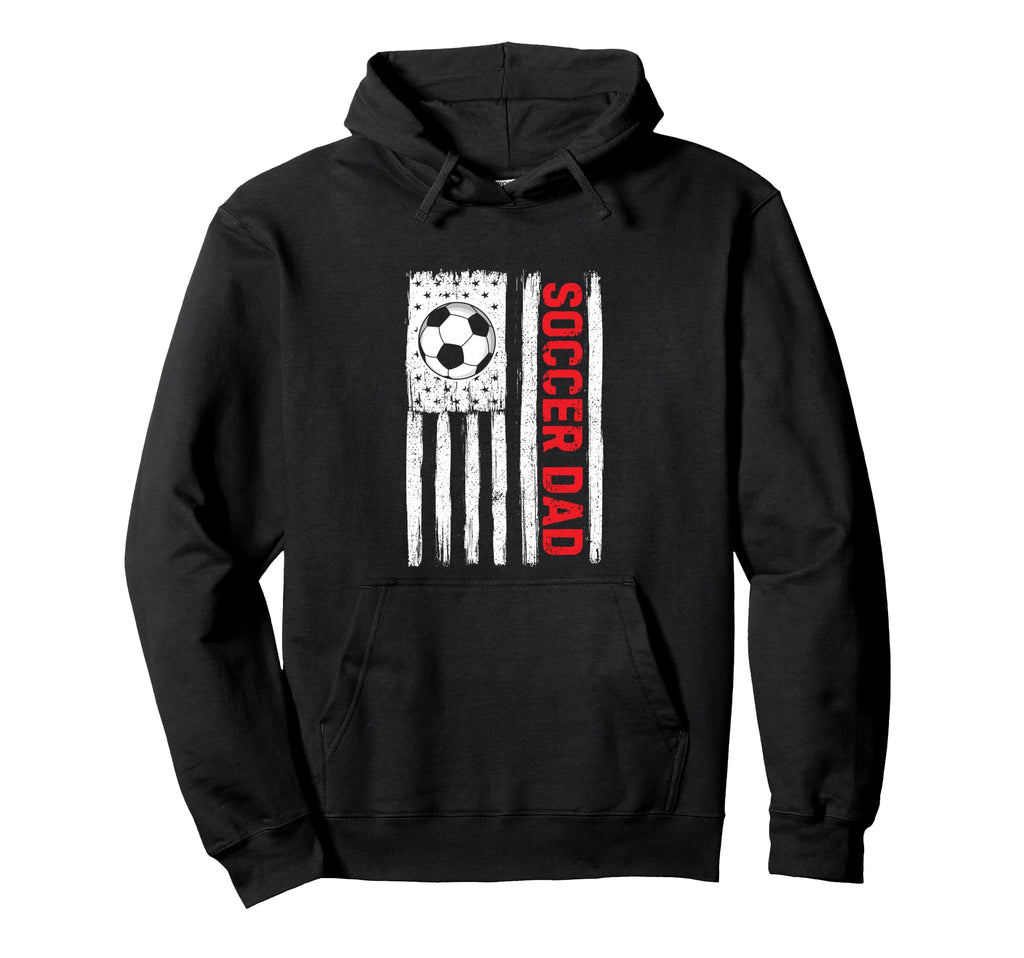 Soccer Dad Flag Red Hoodie - Streetwear Style for Adults - T-Shirt, Sweatshirt, Hoodie