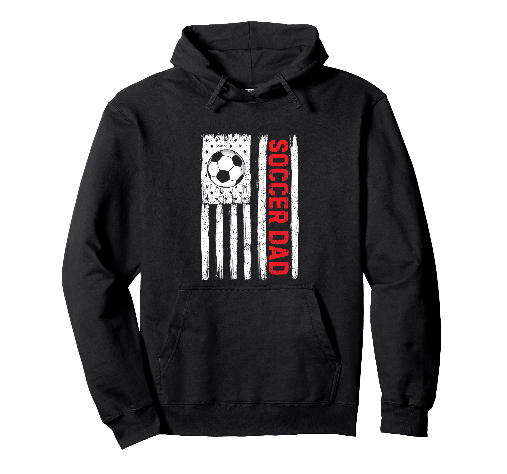 Soccer Dad Flag Red Hoodie - Streetwear Style for Adults - T-Shirt, Sweatshirt, Hoodie