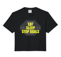 Eat Sleep Stop Goals Soccer Hockey T-Shirt - Trendy Graphic for Adults - T-Shirt, Sweatshirt, Hoodie