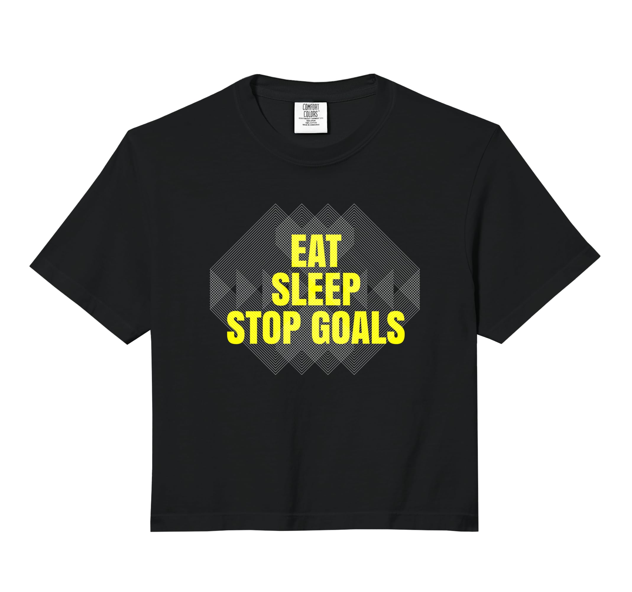 Eat Sleep Stop Goals Soccer Hockey T-Shirt - Trendy Graphic for Adults - T-Shirt, Sweatshirt, Hoodie