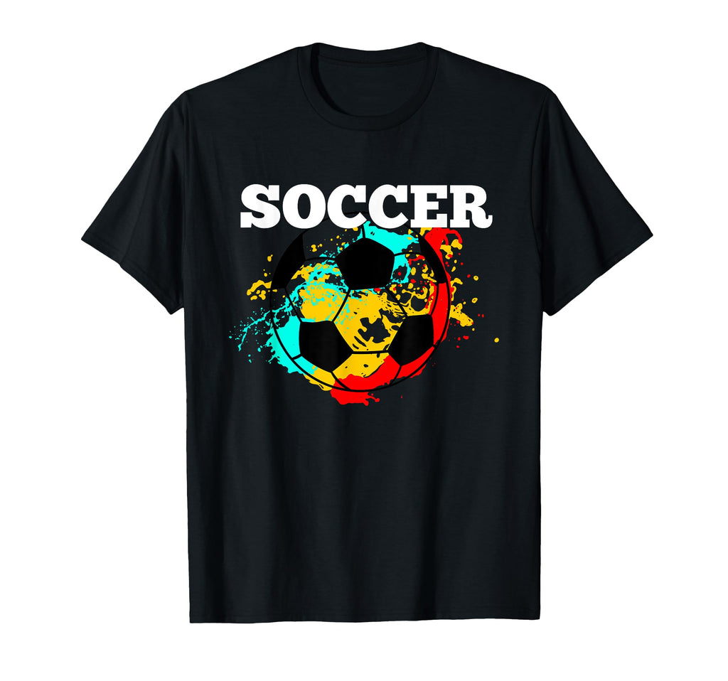 Soccer Player Coach Colorful Splatter T-Shirt - Unique Graphic for Adults - T-Shirt, Sweatshirt, Hoodie