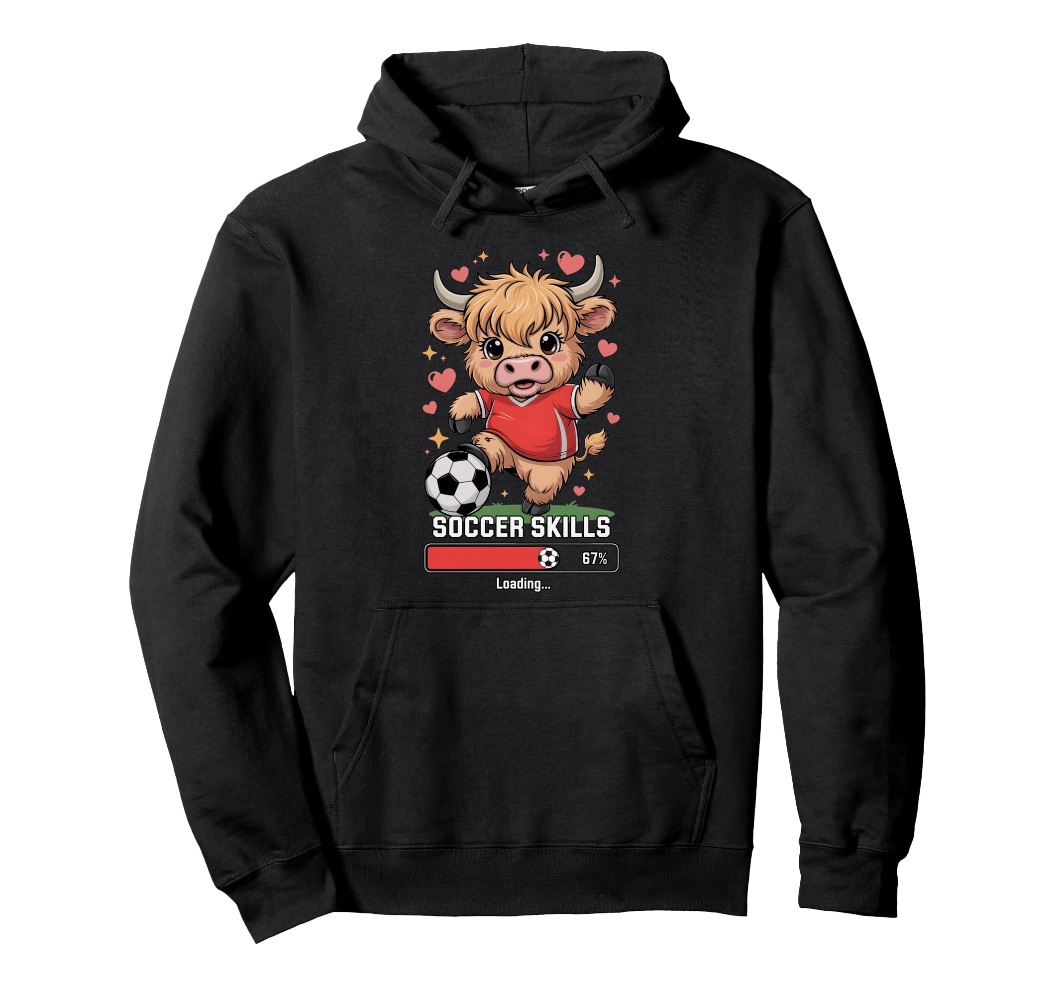 Soccer Skills Loading Heifer Team Mom Hoodie - Minimalist Print for Adults - T-Shirt, Sweatshirt, Hoodie