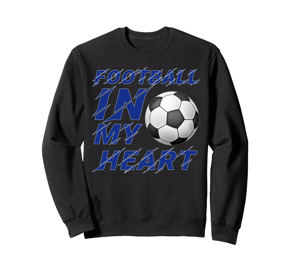 Football My Heart Soccer Lover Sweatshirt - Minimalist Print for Adults - T-Shirt, Sweatshirt, Hoodie