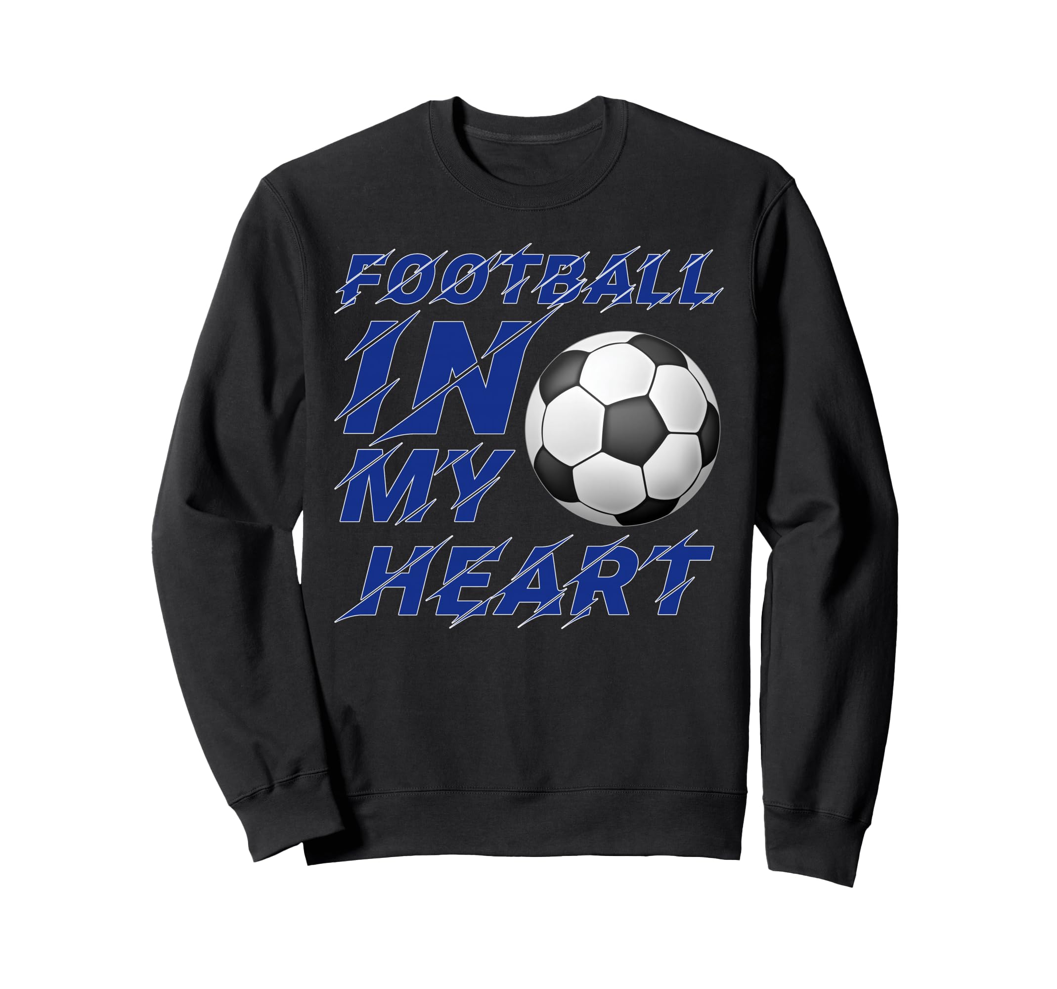 Football My Heart Soccer Lover Sweatshirt - Minimalist Print for Adults - T-Shirt, Sweatshirt, Hoodie