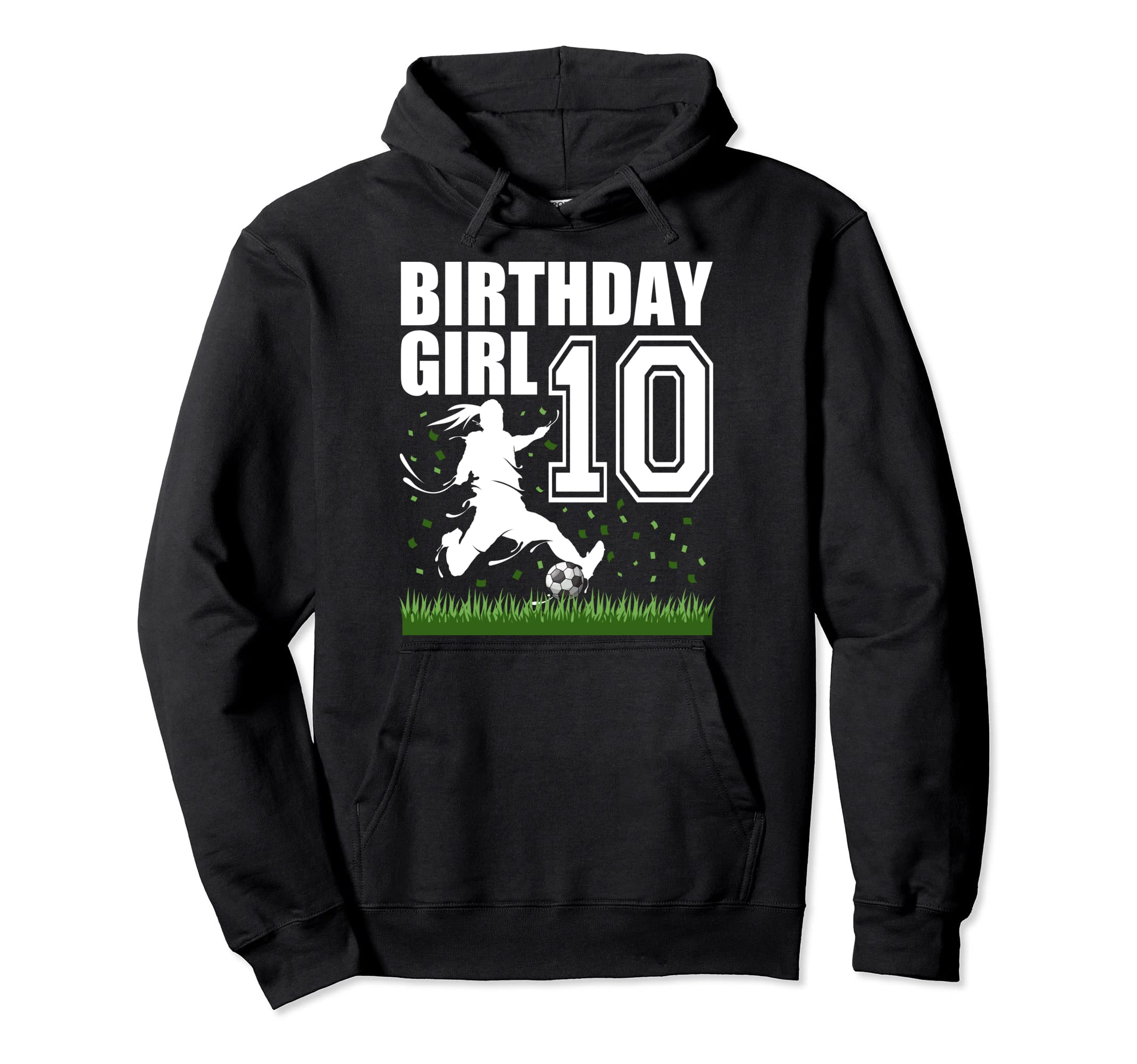 10 Year Old Soccer Birthday Party Hoodie - Streetwear Style Men Women - T-Shirt, Sweatshirt, Hoodie