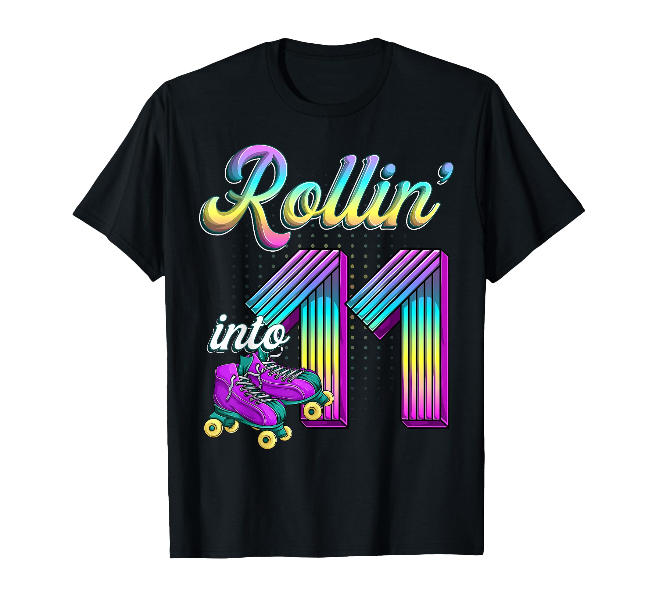 Rolling Into 11 Roller Skates 11Th T-Shirt - Minimalist Print for Adults - T-Shirt, Sweatshirt, Hoodie