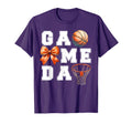Basketball Game Day Bow T-Shirt - Fun Novelty Design Men Women - T-Shirt, Sweatshirt, Hoodie