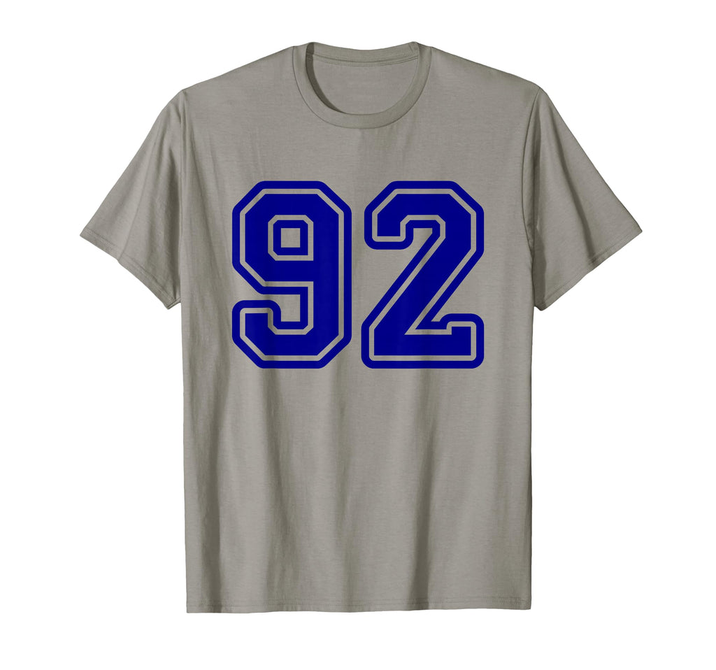 Blue Sport Team Number 92 T-Shirt - Trendy Graphic Unisex - T-Shirt, Sweatshirt, Hoodie