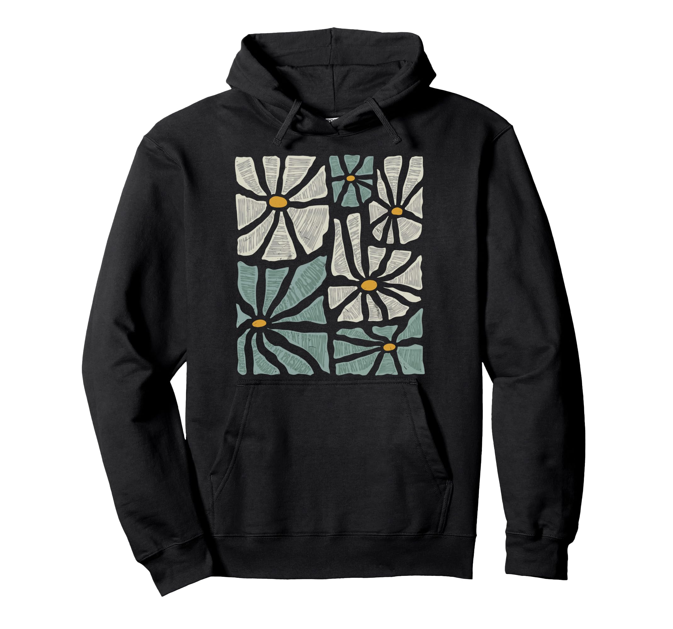 Not My President 2025 Subtle Boho Hoodie - Fun Novelty Design for Adults - T-Shirt, Sweatshirt, Hoodie