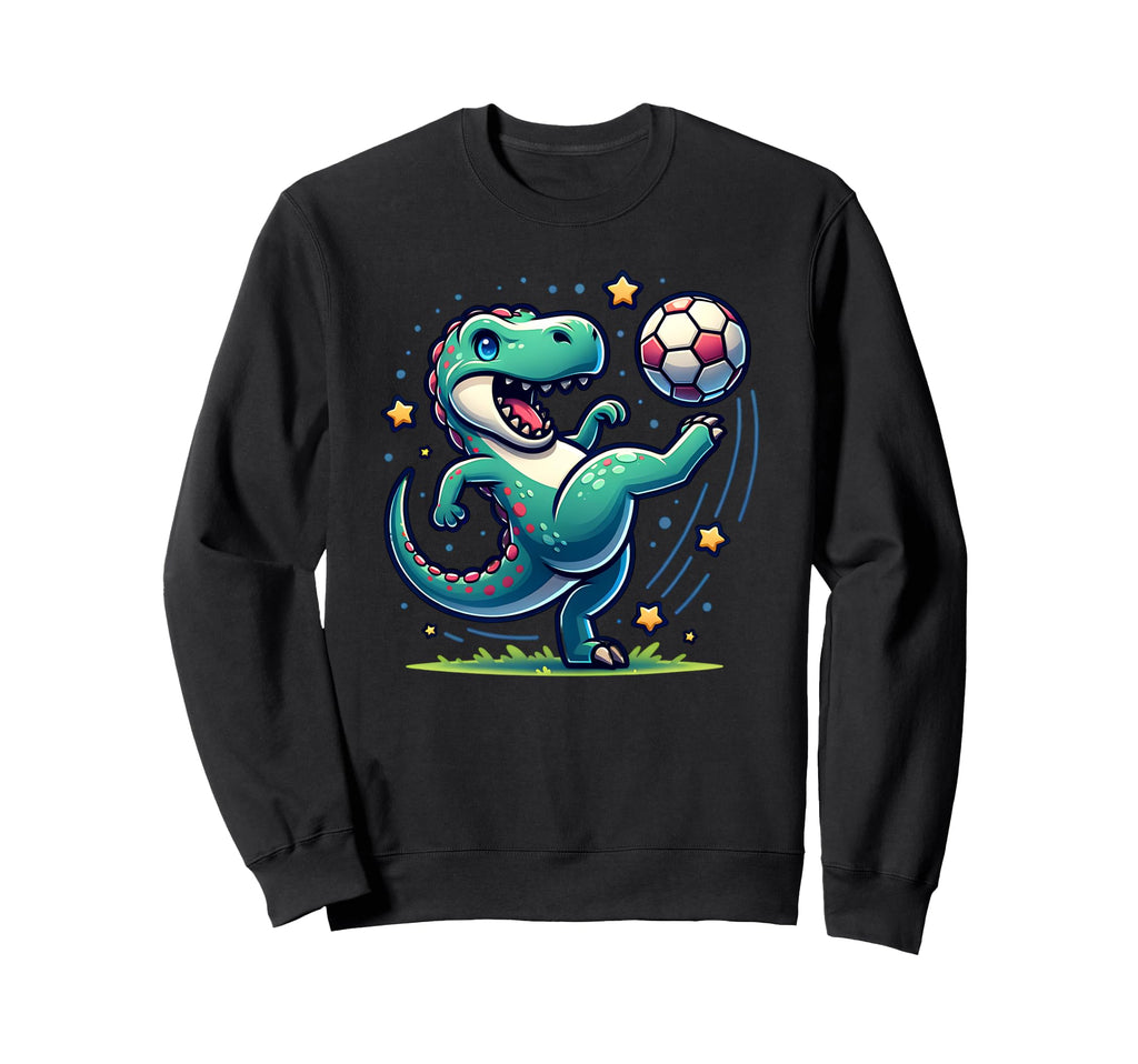 T Rex Dinosaur Soccer Player Sweatshirt - Streetwear Style for Adults - T-Shirt, Sweatshirt, Hoodie