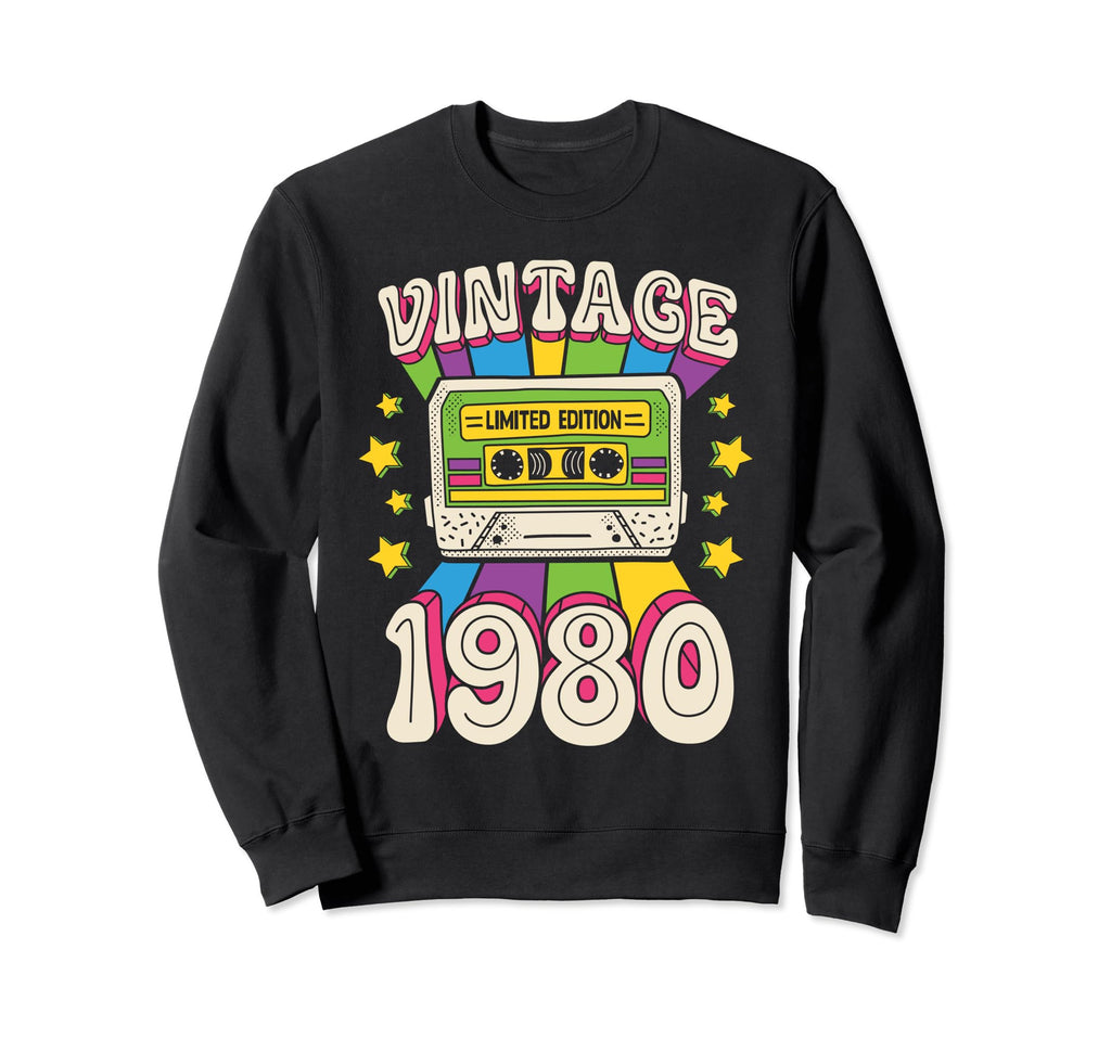 1980 80S Music Mixtape Cassette Sweatshirt - Custom Art Print for Adults - T-Shirt, Sweatshirt, Hoodie