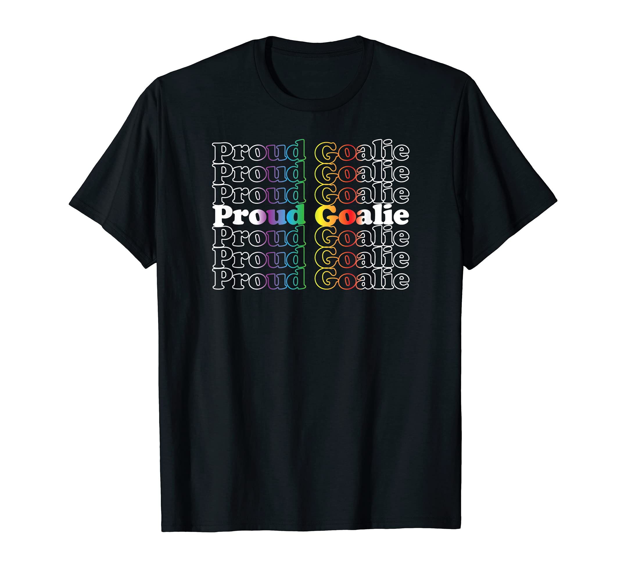 Proud Goalie Lgbt Gay Bisexual Queer T-Shirt - Minimalist Print for Adults - T-Shirt, Sweatshirt, Hoodie