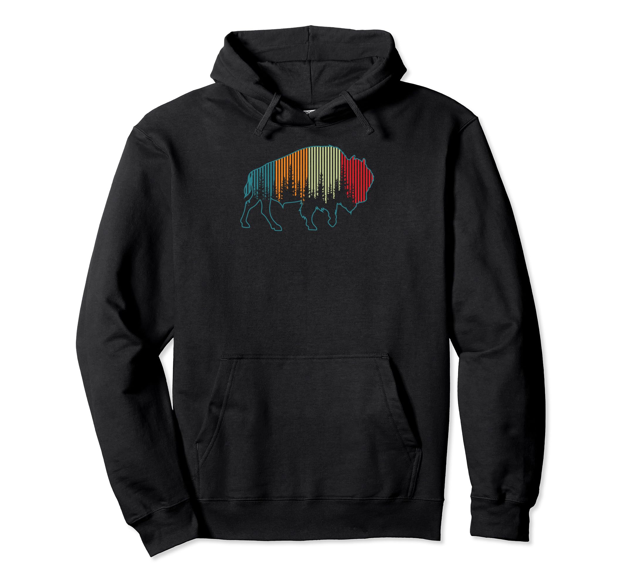 American Buffalo National Park Pine Hoodie - Casual Everyday Wear Unisex - T-Shirt, Sweatshirt, Hoodie