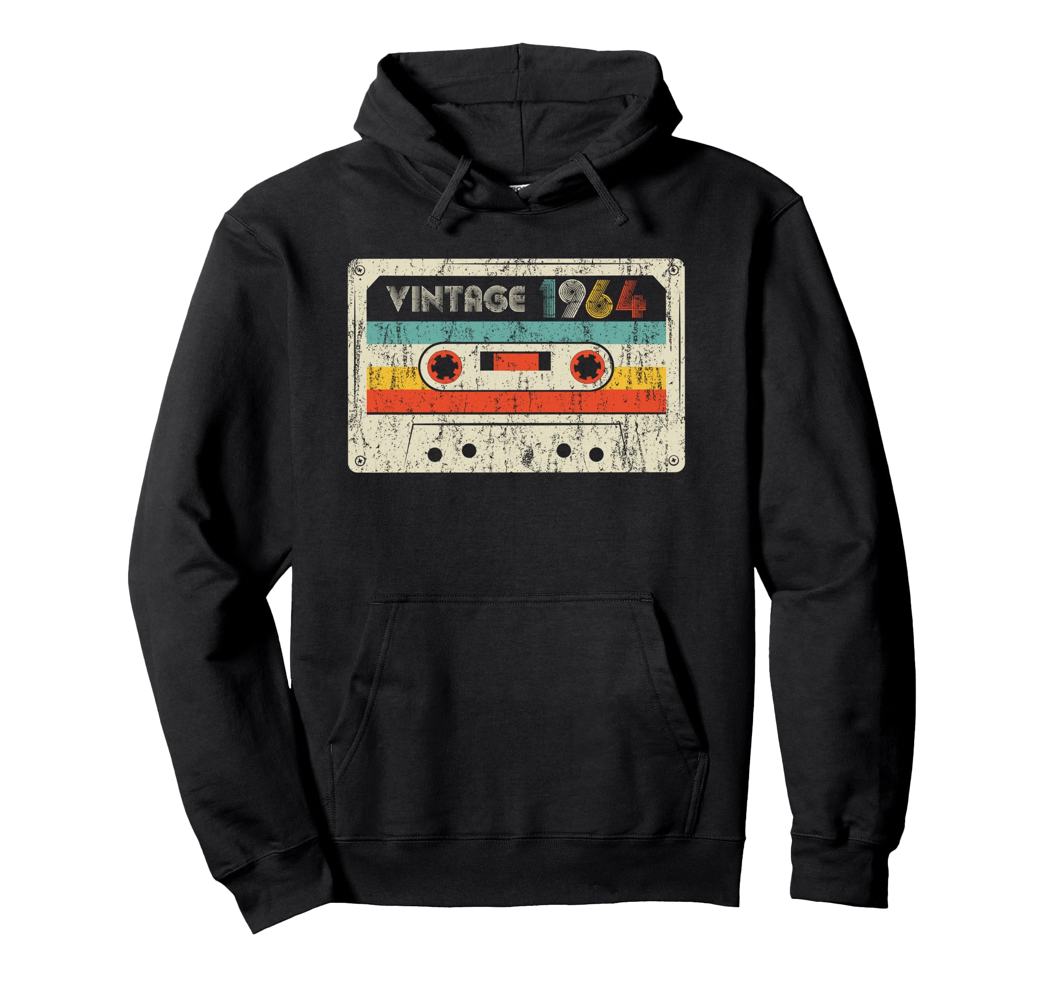 1964 Birthday 1964 Cassette Tape Hoodie - Graphic Print Unisex - T-Shirt, Sweatshirt, Hoodie