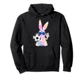 Groovy Easter Bunny Soccer Easter Day Hoodie - Aesthetic Graphic Unisex - T-Shirt, Sweatshirt, Hoodie