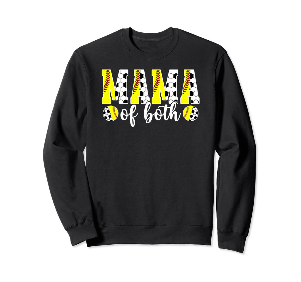 Mama Both Softball Soccer Mom Sweatshirt - Minimalist Print for Adults - T-Shirt, Sweatshirt, Hoodie