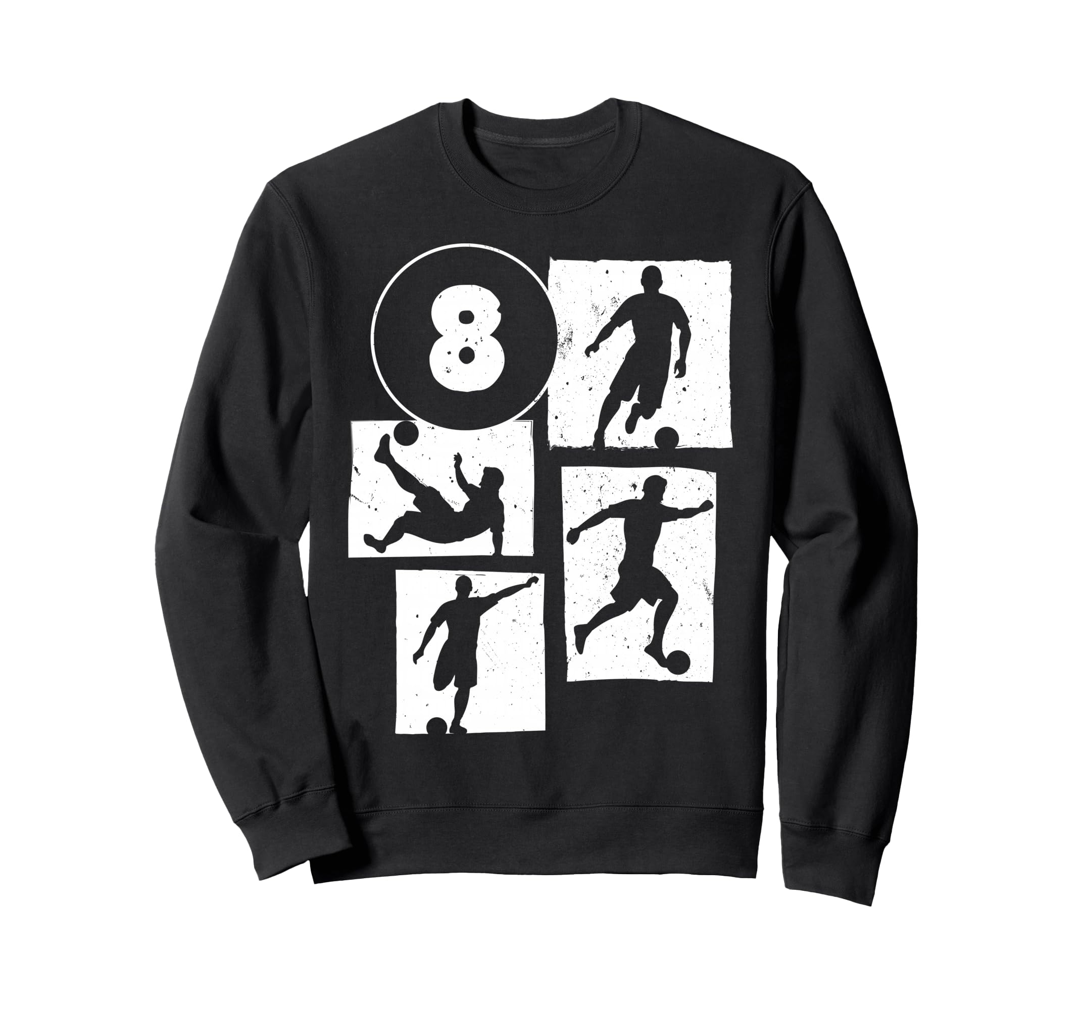 8Th Birthday Soccer Player Football 8 Sweatshirt - Minimalist Print Unisex - T-Shirt, Sweatshirt, Hoodie